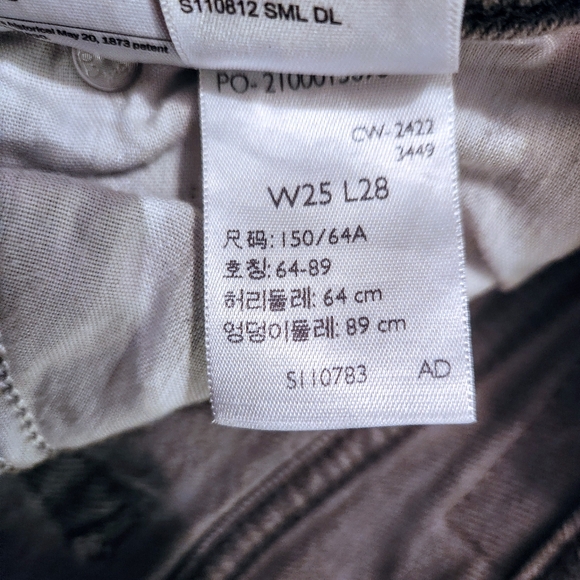 Levi's Wedgie Straight Gray Jeans Size 25 - Picture 7 of 10